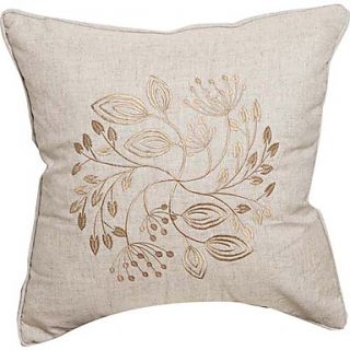 Embroidery Linen Decorative Pillow Cover   Three Colors Available