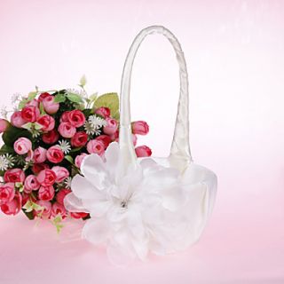 Lovely Flower Basket With Satin Flower