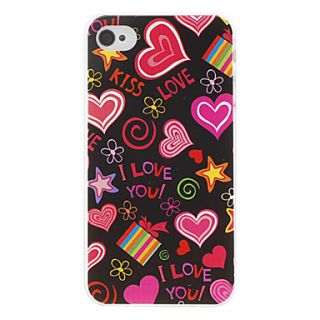 Love Pattern Hard Case for iPhone 4/4S