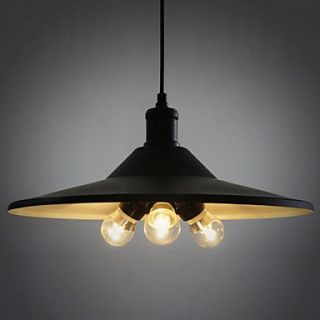 180W Modern Pendant Light with Metal Shade and 3 Bulbs in Europe Style