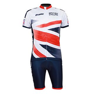 Kooplus 2013 British Pattern 100% Polyester Short Sleeve Quick Dry Mens Cycling Suits