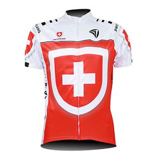 Kooplus 2013 Switzerland Pattern 100% Polyester Short Sleeve Breathable Men Cycling Jersey