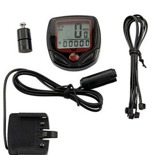 PVC Material Wireless 15 Functions Waterproof Cycling Computer YS 268A(Black)