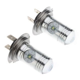 H7 12W White Light Cree LED Bulb for Car Fog Lamp (DC 12 24V, 1 Pair)