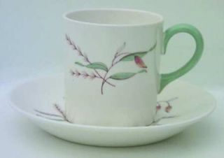 Wedgwood Tiger Lily Bond Shape Demitasse Cup and Saucer Set, Fine China Dinnerwa