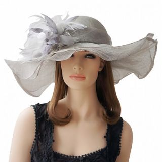 Beautiful Flax With Feather Special Occasion Hats(More Colors)