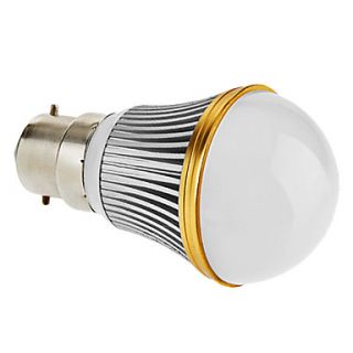 Dimmable B22 3W 200 230LM 6000 6500K Natural White Light LED Ball Bulb (220V)
