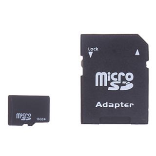 16GB Micro SD/TF SDHC Memory Card and Micro SD SDHC to SD Adapter