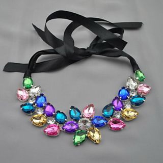 Charming Alloy and Resin with Colorful Crystal Necklace