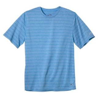 C9 By Champion Mens Advanced Duo Dry Striped Crew Neck Tee   Blue M