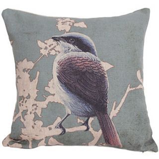 Country Style Bird Cotton/Linen Decorative Pillow Cover