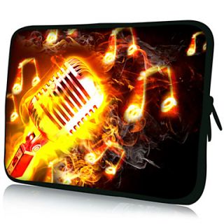 Music NotesPattern Nylon Material Waterproof Sleeve Case for 11/13/15 LaptopTablet