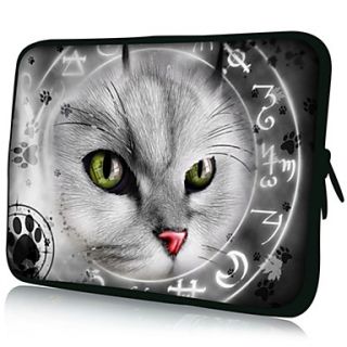 Cat FacePattern Nylon Material Waterproof Sleeve Case for 11/13/15 LaptopTablet