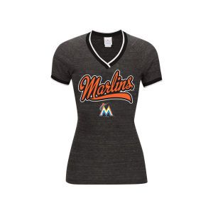 Miami Marlins 5th & Ocean MLB Womens Opening Night Triblend Baby Jersey T Shirt