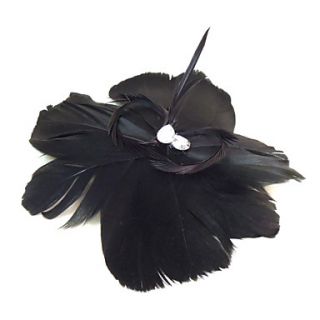 Elegant Feather With Rhinestone Womens Fascinators