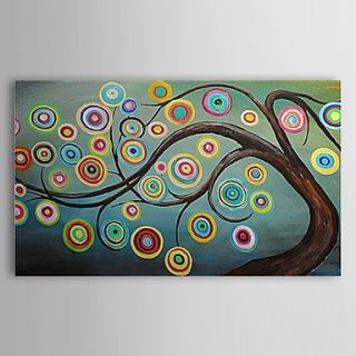 Hand Painted Oil Painting Botanical Colorful Abstract Tree With Stretched Frame 1307 BO0156
