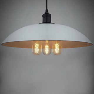 180W Modern Pendant Light with 3 Lights in Big Lid Shade in Loft Style