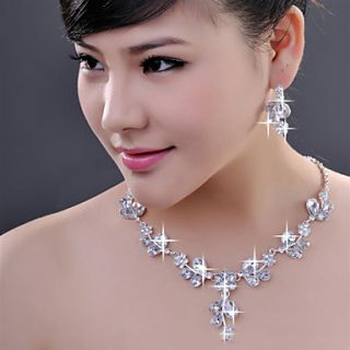 Alloy with Unique Crystal Jewelry Sets More Colors including Earrings,Necklace