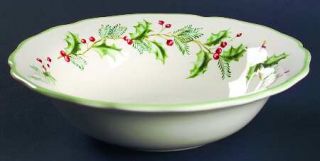 St Nicholas Square Holly Berry Coupe Soup Bowl, Fine China Dinnerware   Holly,Re