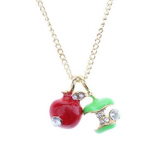 Fine Drops of Oil Apple Necklace