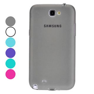 TPU Soft Case with Dustproof Plug and Mirror Screen Protector for Samsung Galaxy Note 2 N7100 (Assorted Colors)