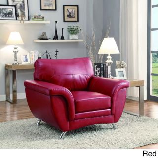 Olivia Modern Bonded Leather Accent Chair