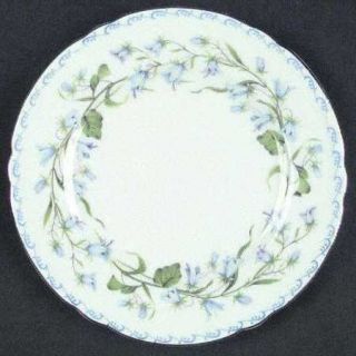Shelley Harebell Bread & Butter Plate, Fine China Dinnerware   Blue Flowers & Sc