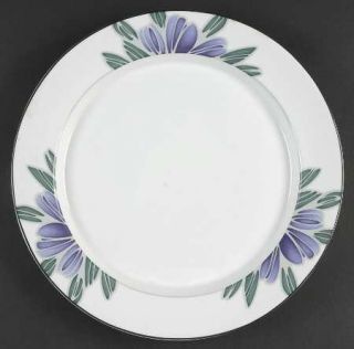 Dansk Eden 13 Chop Plate (Round Platter), Fine China Dinnerware   Green & Purpl