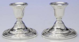 International Silver Courtship (Sterling, 1936, Hollowware) Pair of Weighted Can