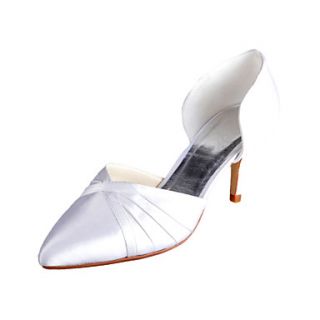 Gorgeous Satin Stiletto Heel Ruched Pumps Wedding Shoes(More Colors)