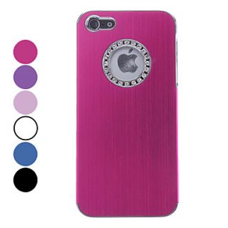 Solid Color Brushed Aluminum Hard Case with Diamond Frame Hole for iPhone 5 (Assorted Colors)