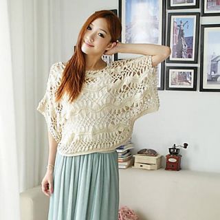 Womens Handmade Crochet Cutwork Cape Sleeve Outwear