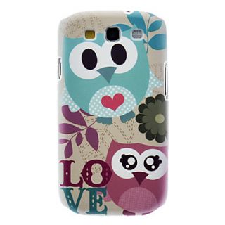 Matte Style Love Cartoon Design Owl Pattern Durable Hard Case for Samsung Galaxy S3 I9300