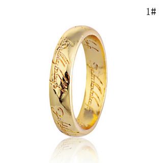 Alloy Engraving Scripture Pattern Ring(Assorted Colors)