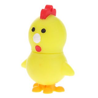 8GB Cute Yellow Rooster Rubber USB Flash Drive