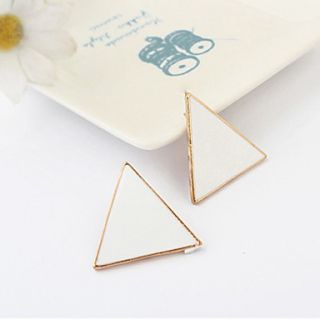 Gold Plated Alloy Acrylic Triangle Pattern Earrings