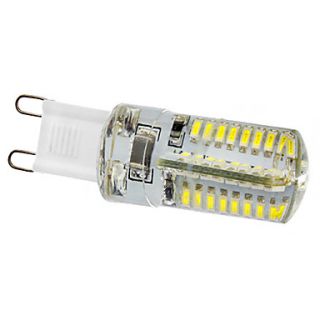 G9 3W 64x3014SMD 210 240LM 6000 6500K Natural White Light Resin LED Corn Bulb (220V)