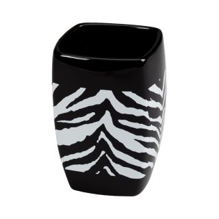 Creative Bath Zebra Tumbler, Black/White