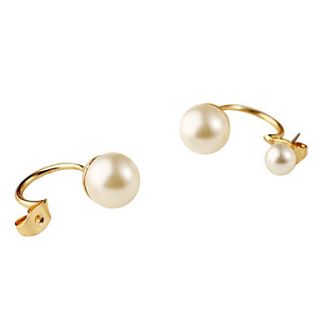 Gold Plated Alloy Pearl Earrings