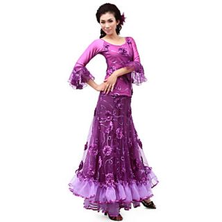 Dancewear Chiffon With Flowers Modern Dance Dress for Ladies(More Colors)