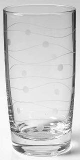 Lenox Assorted Graphics Highball   Clear, Gray Cut Lines & Dots