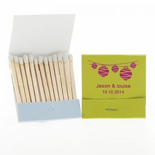 Personalized Matchbooks Lanterns Set of 12 (More Colors)