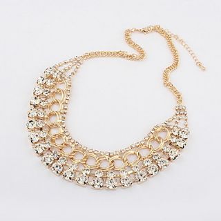 Fancy Alloy With Rhinestone Womens Necklace(More Colors)