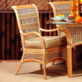 Spice Island Wicker Dining Chair   SIDC NAT LUC FLNT