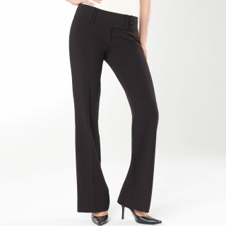 Star City 3 Button Extended Tab Pants, Blk, Womens