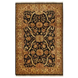 Hand knotted Luxurious Agra Gold Wool Rug (6 X 91)