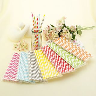 Striped Paper Straws(Set of 25)
