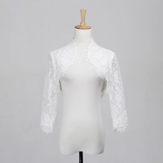 Nice 3/4 Sleeve Lace Party/Casual Wrap/Jacket (More Colors)