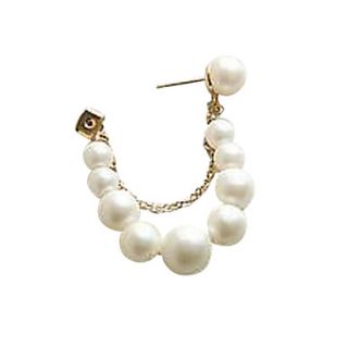 Yiwu factory direct new string of pearl earrings creative Korean jewelry wholesale pearl pendant earrings E178