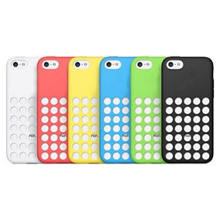 Dot Hollow Out Soft Solid Color Back Case for iPhone 5C(Assorted Color)